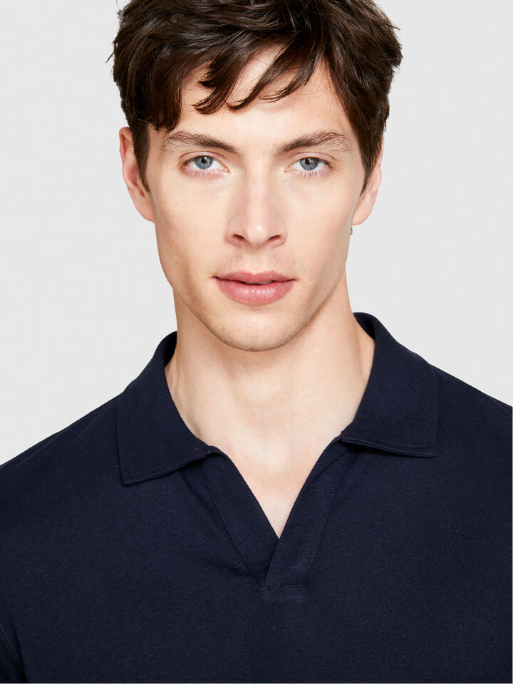 Regular fit polo - men's polos - Dark Blue | Sisley image number 5